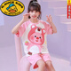 G.Duckkids pour enfants Pyjamas Pure Coton Coton Girls à manches courtes Pyjamas 12 à 15 ans Été décontracté Cartoon Girls Pyjamas Home Clothes M Short Set 6627 Coton peigné 20 taille recommandée Hauteur 155-160cm