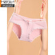 Modal pure lace women's underwear pure cotton full cotton crotch sexy hollow breathable girls' briefs 2025 new style 906 powder + 906 powder + 6628 powder + 6628 powder + 6 pieces One size 80-120Jin [Jin equals 0.5 kg]