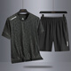 Woodpecker Father's Day Gift Men's Ice Silk Sports Set 2025 New Summer Thin Quick Dry Dad Running Summer Clothes 16803 Set White [T-shirt + Shorts] M 80-105Jin [Jin equals 0.5 kg]