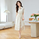 
OLJ light luxury brand dress for women 2025 summer new high-end shirt collar fashionable chiffon skirt picture color XL 115-125Jin[Jin equals 0.5 kg]