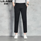 Pantalon décontracté de Lilang Men's Ice Silk For Men's Summer NOUVEAU NEINE POINT POLIDE PRANTAL BUSINESS HIGH-LEG-LAGE GRENEUX YDL9898 28