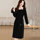 Ehangy Luxury High-End Brand Dress For Women 2025 Осенью Новый высококачественный стиль моды стройной и красивой юбки Burgundy XL 120-130JIN [Джин равняется 0,5 кг]