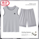 Langsha Pajamas de algodón puro de algodón de mediana edad Summer Summer Vest Shorts sin mangas papá ropa de verano de verano algodón de algodón