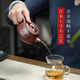 Guyuetang Yixing Purple Clay Pot Purely Handmade Famous Household Purple Clay Engraved Stone Scoop Teapot Tea Set Engraved Style-Single Pot 240ml