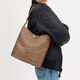 CoaCH (COACH) shoulder bag Willow28 classic logo soft artificial leather with cowhide bucket crossbody large women's brown and yellow basic package (bag + dust bag)