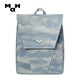 
MAH denim jacquard backpack for women corrugated print schoolbag for high school students large capacity computer backpack personalized trendy man light blue