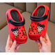 G.Duck Kids Nezha New Childrens Hore Shoes Soft Sole не скользит милый мультфильм летний летний и открытый детские тапочки красные луки 24 -25