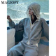Magiopy International Luxury High-End-Marke Hanli Korean Casual Sports Anzug Frauen Spring Spleißen Spitze Modische graue Jacke Graues zweiteiliger Set (100 Jin [Jin gleich 0,5 kg]))