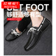 HQTING Honglongfly Doudou Shoes Mens's Thin Business Casual Leather Shoes 2025 Тенденция Новая мужская ленивая мягкая подошва YL-D882 Brown 41
