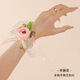 Zi Jiafu new bridal wrist flower bridesmaid feeling sister group hand flower hand ornament wedding wedding bracelet festive supplies champagne double pearl wrist flower