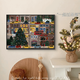 
galison winter lights Christmas digital oil painting DIY fill coloring hand-painted acrylic oil painting decorative hanging painting qx15841 60*70cm thick solid wood inner frame + decorative outer frame six