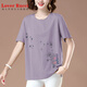 Liebhaber Rucci mittleren Frauen mit reinem Baumwoll-Kurzarm T-Shirt 2025 Neue Sommermutter älter