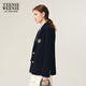Teenie Weenie Gold Buckle Blazer Bear Women's College Style Commuting Short Blazer Jacket Navy L