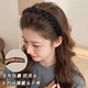 Two Worlds Summer High Headband Women's 2025 New Daily Wear Face Wash Special Headband Pressed Hairpin Hair Bundle Headwear Black Hairband