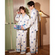 Gongdie Light and Soft Disney Stitch Pajamas Couple Style Long Sleeve Spring and Autumn Men's Homewear Set