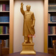 Shaozhihong 132 authentic bronze statue of Chairman Mao waving hand sculpture great man Zedong Grandpa souvenir pure brass ornament gift light in front double back cover 24.9 cm
