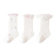 Three pairs of baby stockings mesh breathable girls lace socks Combed cotton boneless princess socks Calf socks A9738 3 pairs 6-December S