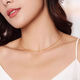 RSRDDY Lao Fenghuang Gold Store's same necklace 999 women's fine clavicle chain O-shaped chain gold-plated chain for my wife 18k gold 0-shaped necklace Lao Fengxiang's same style