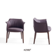 Flan Hotel Club Solid Wood Restaurant Speisezeiten moderne einfache leichte Luxus High-End Hotel Private Room Esstisch und Stuhlkombination 24 A3899 Asche/Simuliertes Leder