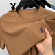 Playboy (PLAYBOY) summer ice-sensing short-sleeved T-shirt for men 2025 new high-end embroidered loose cool round neck T-shirt 13588 white M [weight 90-120 Jin [Jin equals 0.5 kg]]