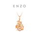 Chow Tai Fook ENZO Garden Series 18K Gold Colorful Gemstone Pendant for Women EZV5807 Birthday Gift Free Silver Chain EZV5807
