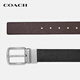 Coach [brand direct supply] Men's classic needle buckle double -sided use of wide version belt black