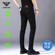 Falamone Armani Herren Jeans Herren Sommer Dünn schlanker kleiner Füße elastischer trendiger High-End-schwarzen langen Hosen K683 Schwarzer Sommer Dünn 28