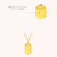Libiao Wushi brand pendant pure gold 999 gold pendant pure gold necklace 5D hard gold gift for girlfriend Wushi brand pendant about 0.3g - free silver necklace (gold 0.3g