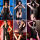 Pseudo-Girls de ropa interior sexy de hombres Medias de lámparas de lámparas Traje tang de lencería sexy de lencería negra Black Lady's Start Skirt 3884 S (75A) 90-125Jin [Jin equivale a 0.5 kg] 162-174