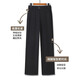 Jiangnan Story Mom Wear Frühling 2025 neue Hosen hohe Taillenhosen Loose gerade Hosen mittlere und ältere Frauenhose 9903 Schwarze Flachhose Spitze M 95-110Jin [Jin gleich 0,5 kg] Taillenumfang 70c 70c