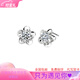 PT950 platinum earrings for women, platinum moissanite diamond earrings for fashionable gifts, a pair of earrings, a pair of flower four-leaf earrings, light luxury style