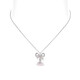 VVIENNE WESTLOCK British Purchasing Agent Western Queen Mother Authentic Saturn Necklace Octavie Diamond Bow Pendant Clavicle Chain Women Silver Pink