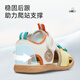 Tylanis Children's Sandals Baby Sandals Summer New Step Front Shoes para niños y niñas Softle Sole Sole Zapatos Key Zapatos Blanco/Amarillo 19 Longitud interna 13.0 Adecuado para la longitud del pie 12.3 ~ 12.7
