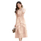 Ehangy Light Luxury Brand Dress for Women 2025 Summer New Design and Vacation Style Fashion Jacquard A-Line Skirt Pink M
