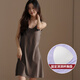 
Langsha pajamas for women in summer solid color new thin vest with chest pad in summer can wear nightgown casual and simple home clothes 11977 with chest pad M