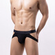 Men's leopard print double trousers, boys' low waist sexy thongs, pure and horny buttock lifting sexy hollowed-out t-trousers, red S90-110Jin[Jin equals 0.5 kg]
