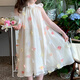 Feiyao Girls' Skirt Summer 2025 New Children's Clothing Fashionable Girl Mesh Princess Dress Baby Summer Halve Neck Dress Summer Halve Neck Halve Neck Flying Princess Dress 140 Size Recommended Height 130