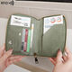 NEU 2025 Neues RFID Anti-Magnetic Passport Bag Reißverschluss Kurzreisepassclip Multifunktionslagertasche Braun