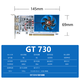 COLECCIÓN SANGRUI CARIDA DE CARJETA DE Cuchillo de media altura NUEVA GTX1060/1050TI/1650/1030/RX550 Control industrial de servidor Mini Case Ops Tarjeta de gráficos de computadora GT730 4G D3 Pantalla única 1080p 2HDMI