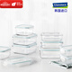 OIMG Corea del Sur Importada Lunde de vidrio templado REFRIGERADOR SLORKE DE REFRIGORADOR DE ARRIGADOR A PROFIMENTES FRESIONES RESISTENTE RESISTENTE COMENTADO SET Multi