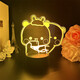 Ayub one and two bus around night lights one and two bus emoticons couples cute card atmosphere lights 3894 one and two bus single-person photo model (rechargeable model) 7 color Bluetooth speaker