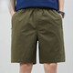 Hengyuanxiang 2025 Men's Summer New Business Casual Shorts Loose Straight Fashion Thin Medium Pants Quarter Pants Father's Day 9224 Army Green 4XL Recommended 190-210Jin Jin equals 0.5 kg