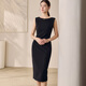 Roeyshouse Royshouse Temperament kleines Schalkleid zweiteiliger Set 2025 Sommer Schlanker Set 12159 Schwarz S