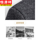 Hengyuanxiang (HYX) middle-aged men's woolen woolen jacket, tunic suit, autumn and winter thickened Chinese stand-up collar dad woolen jacket for men, dark gray 2XL 185