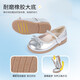 Dr. Jiang's Spring Girls' Silver Princess Bow Etiquette Shoes Campus Performance Children's Leather Shoes Silver 31 Foot Length Approximately 19.6-20.2