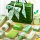 Souvenir gift box Bridesmaids and groomsmen’s gifts for summer employees business company welfare group building gift customization [everything goes well] Green camellia gift box 1