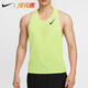 耐克（NIKE）煋元速dri-fit adv专业男子跑步风洞马拉松透气速干背心 草绿色 FN4232-736 XL