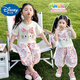 
Disney baby girls short-sleeved suit summer 2025 new fashionable children's KT cat casual pants fashionable baby cartoon two-piece kitten pink suit 120 (upgraded model)