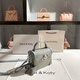 Bolsa de cocodrilo de la marca calculat/Keenck Bag de cocodrilo 2025 Spring New Cadeba Box Bag Crossbody Smare Bag Square Milk Color