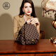 LMK French LMK brand light luxury backpack for women 2025 new versatile women casual anti-theft travel small backpack trend brown [anti-theft casual ladies backpack]